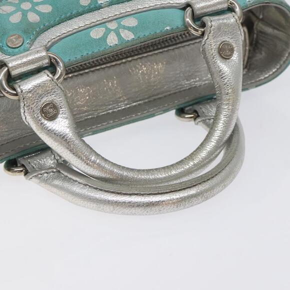 CELINE Hand Bag Suede Light Blue Silver - Picture 7 of 12